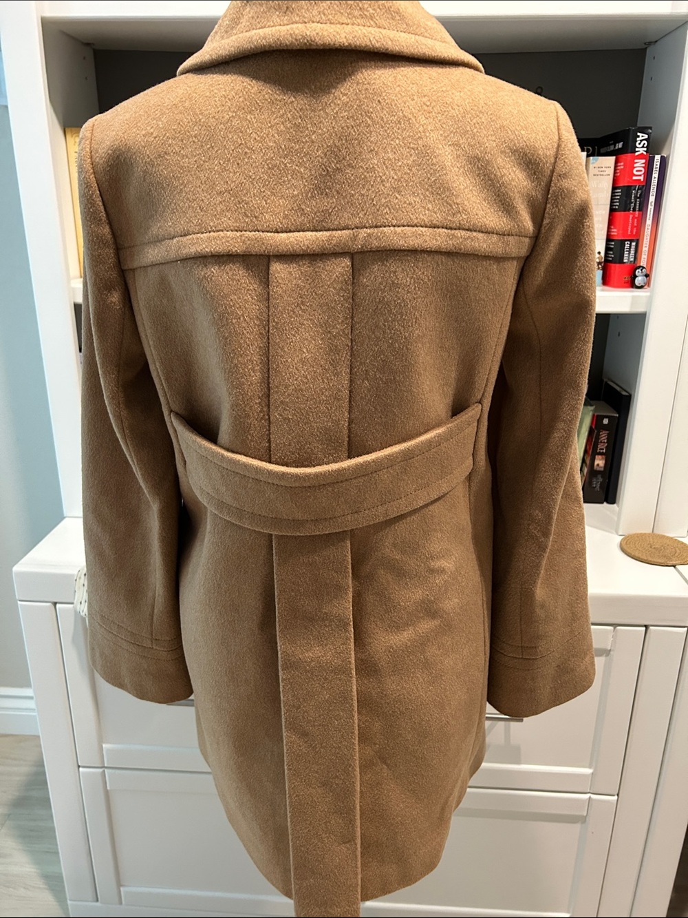 J. Crew Camel Wool-Blend Double-Breasted Pea Coat - Picture 3 of 8